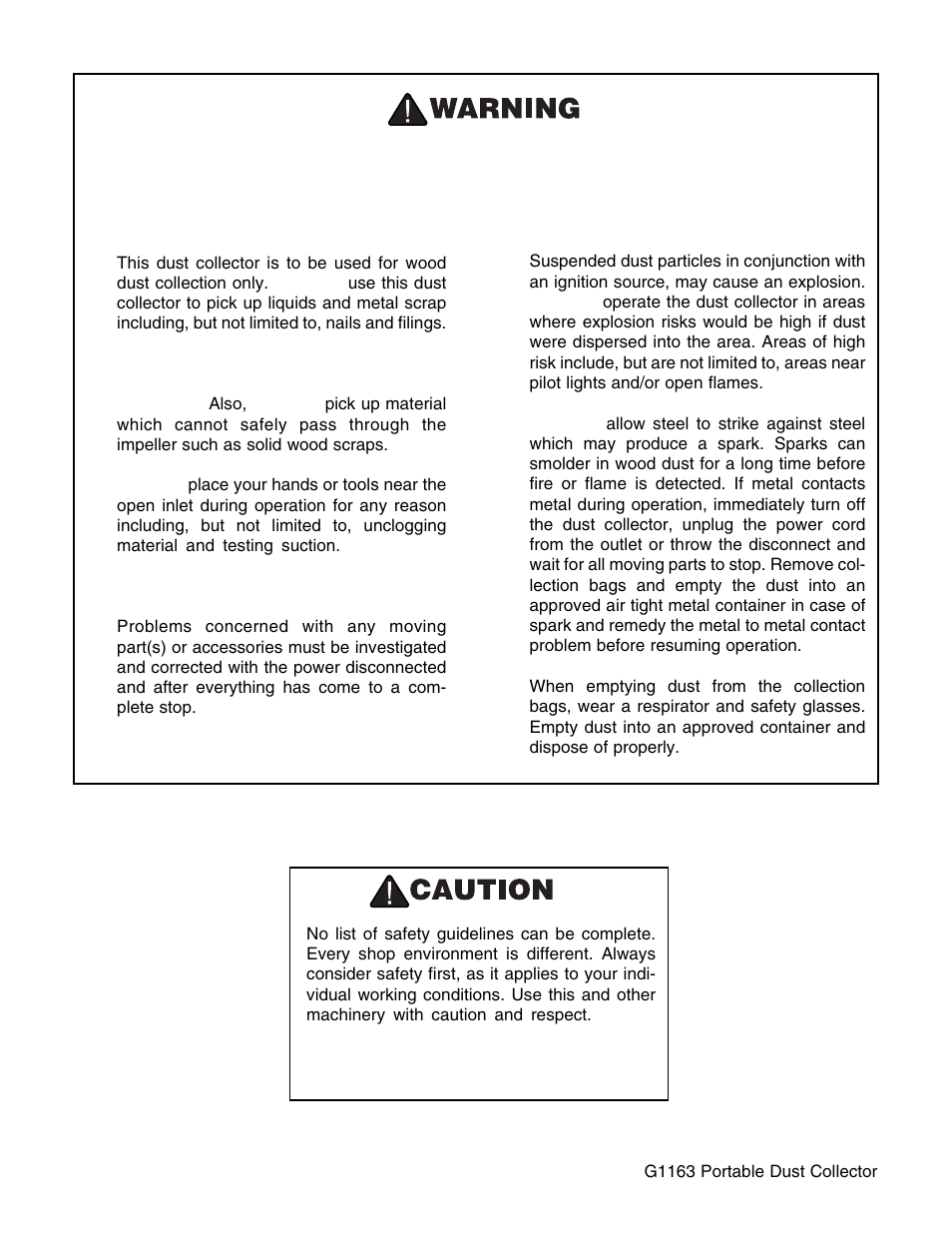 Grizzly G1163 User Manual | Page 6 / 22