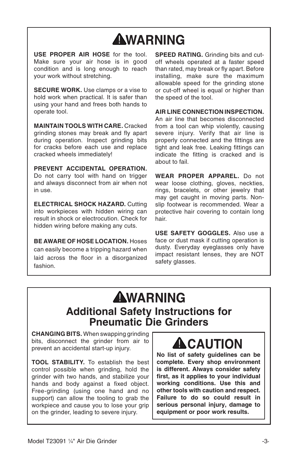 Grizzly T23091 User Manual | Page 5 / 16