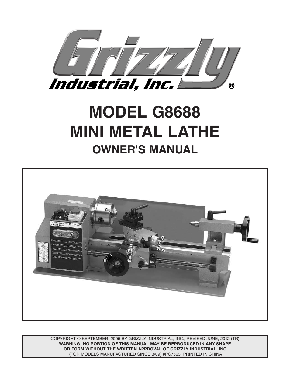 Grizzly G8688 User Manual | 48 pages