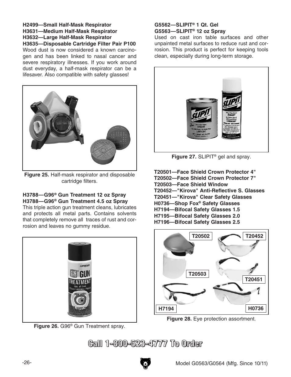 Grizzly Oscillating Edge s G0563 User Manual | Page 28 / 52