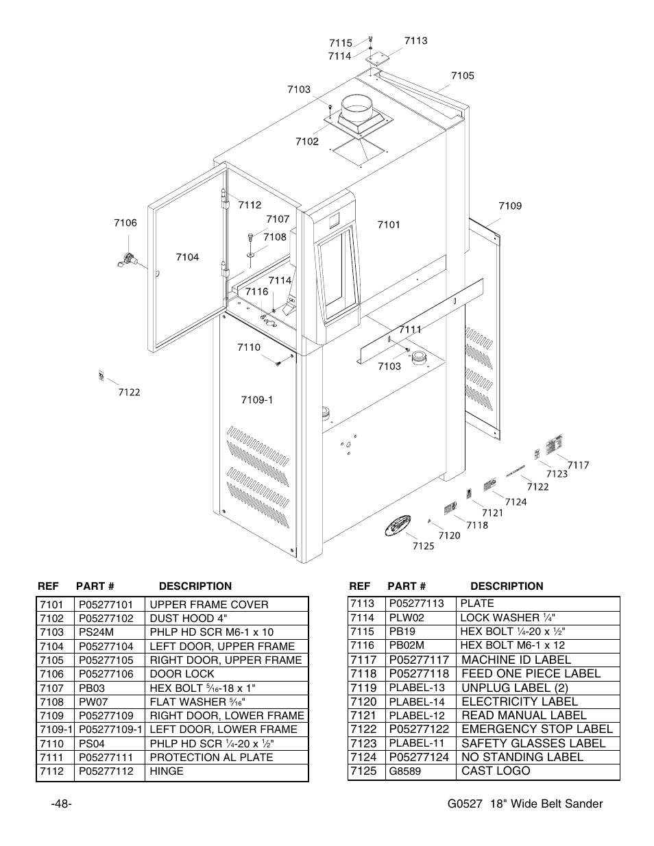 Grizzly G0527 User Manual | Page 50 / 64