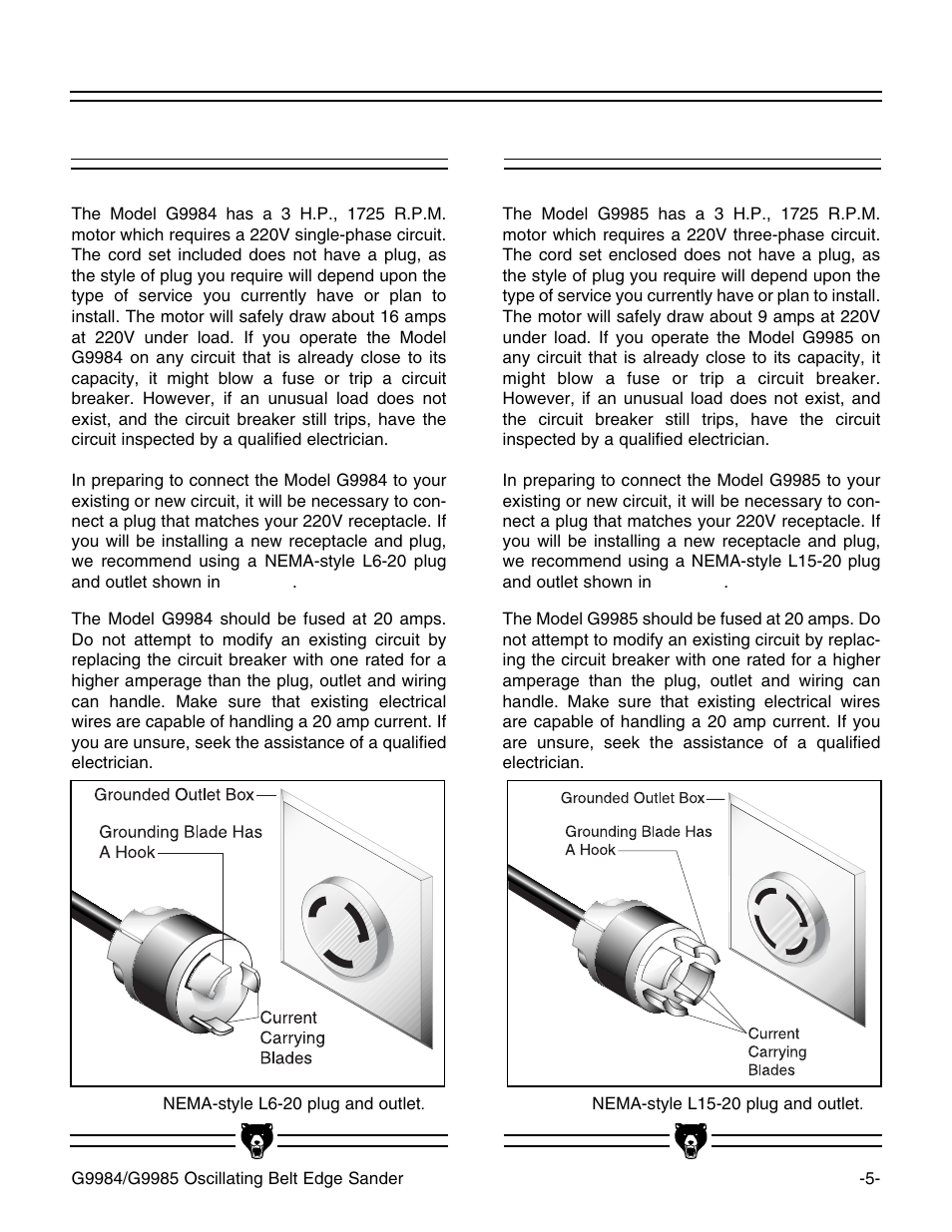 Grizzly G9984/G9985 User Manual | Page 7 / 44