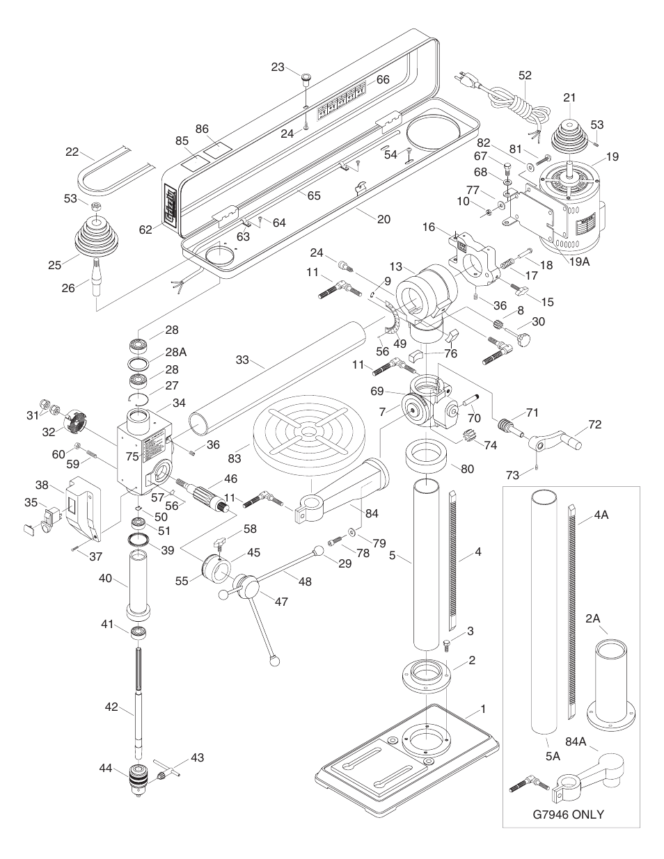 Grizzly G7946 User Manual | Page 23 / 28