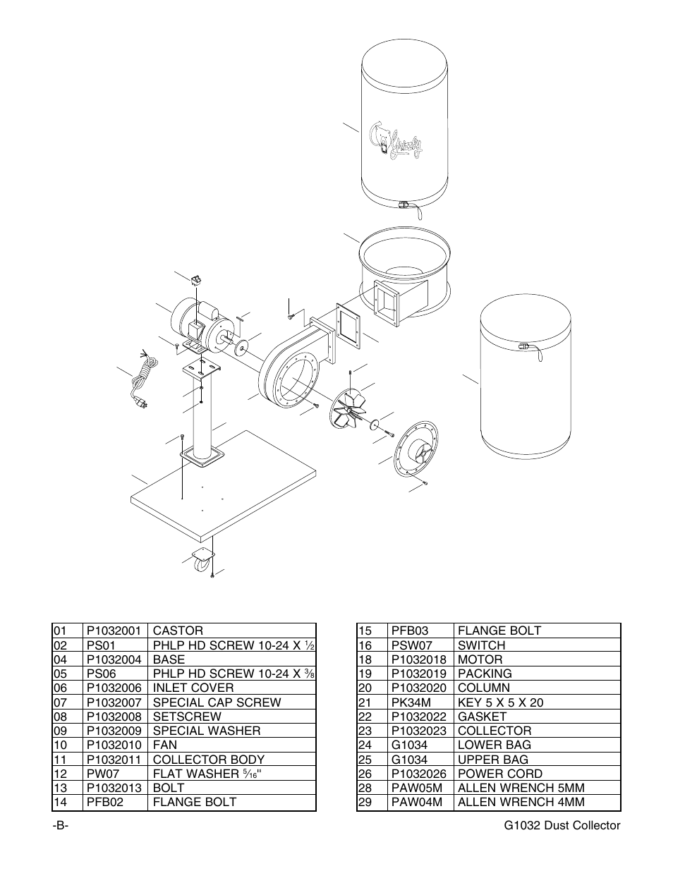 Grizzly G1032 User Manual | Page 2 / 2