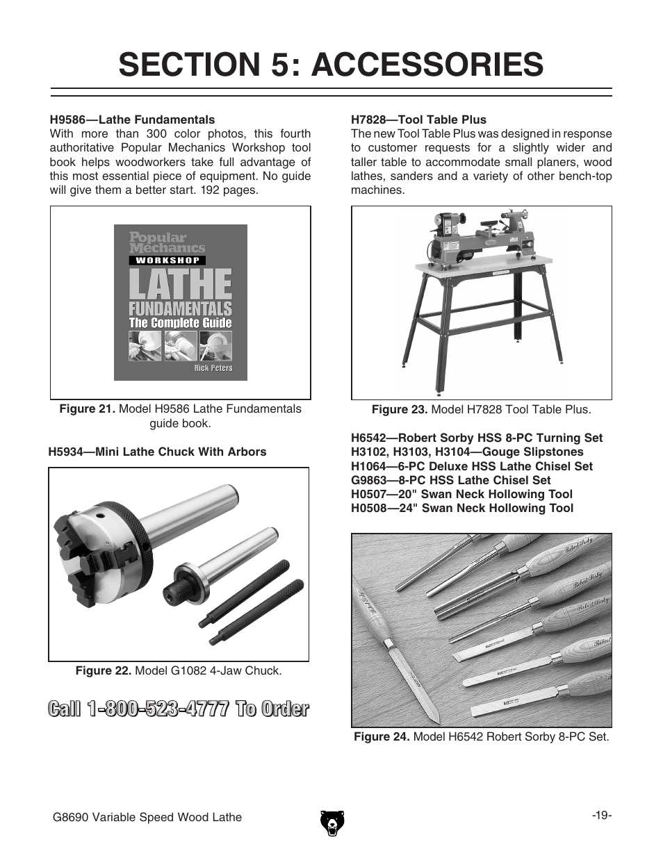 Grizzly Variable Speed Wood G8690 User Manual | Page 21 / 28