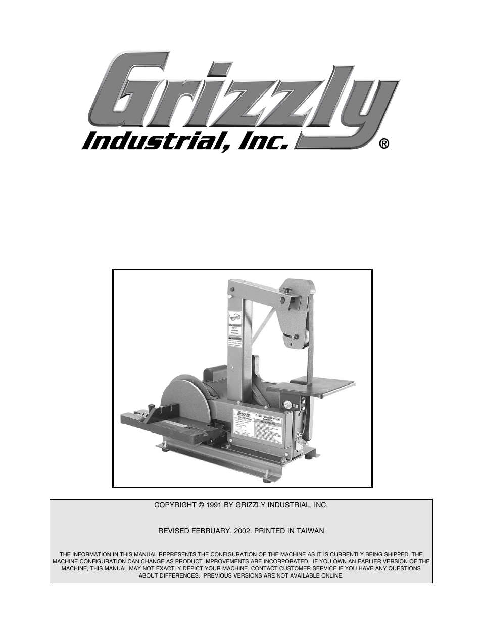 Grizzly G1013 User Manual | 32 pages