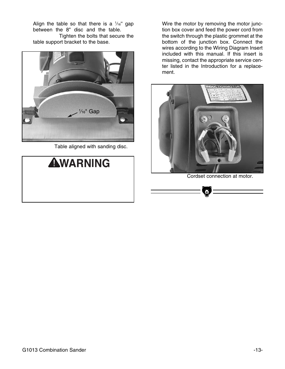 Grizzly G1013 User Manual | Page 15 / 32