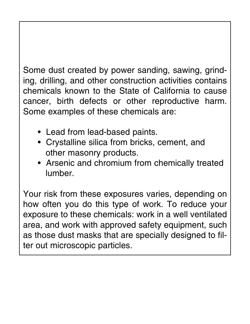 Warning | Grizzly G1013 User Manual | Page 2 / 32
