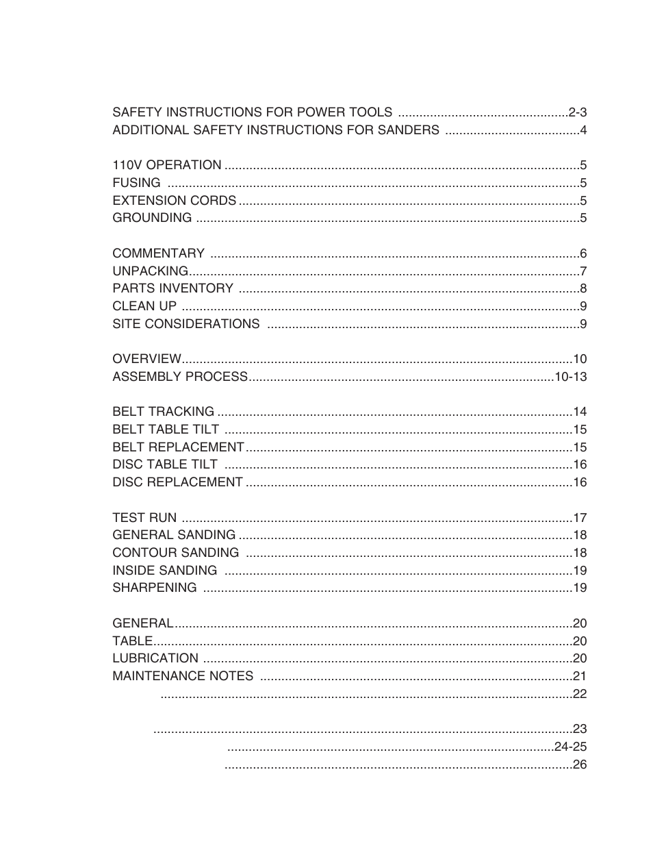 Grizzly G1013 User Manual | Page 3 / 32