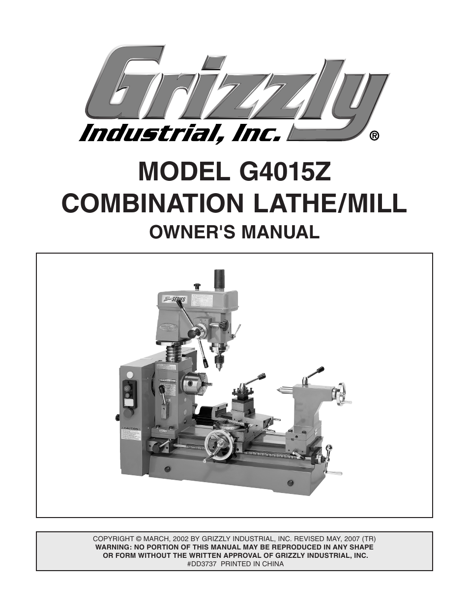 Grizzly G4015Z User Manual | 62 pages