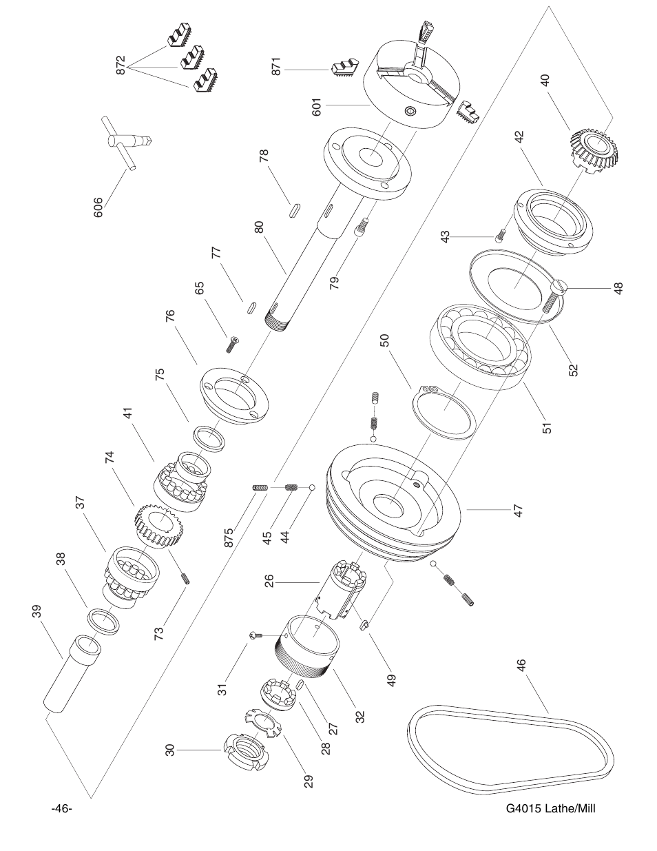 G4015 lathe/mill | Grizzly G4015Z User Manual | Page 48 / 62
