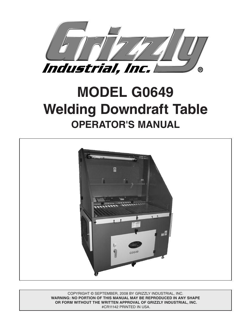Grizzly G0649 User Manual | 36 pages