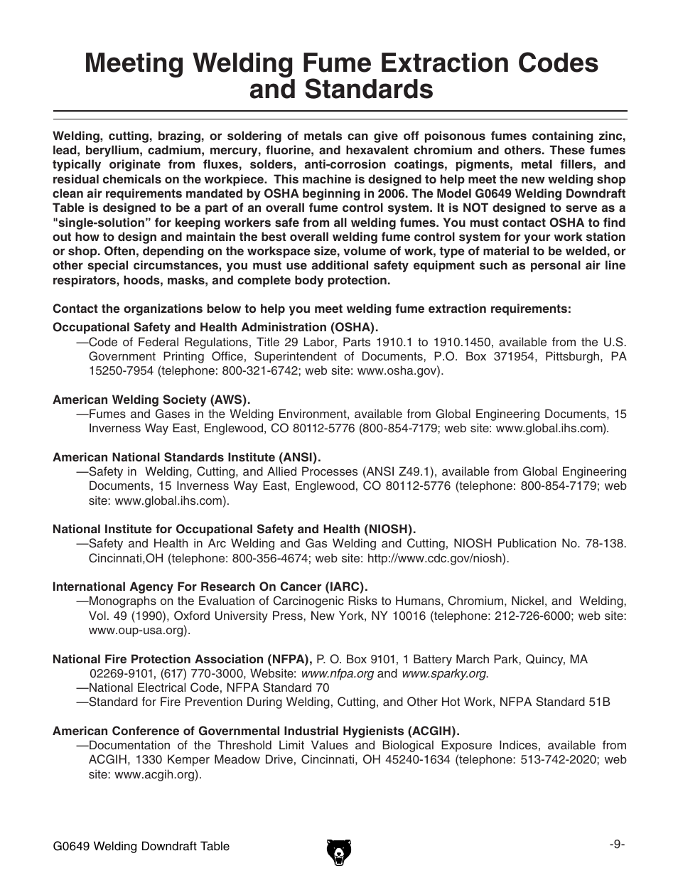 Grizzly G0649 User Manual | Page 11 / 36