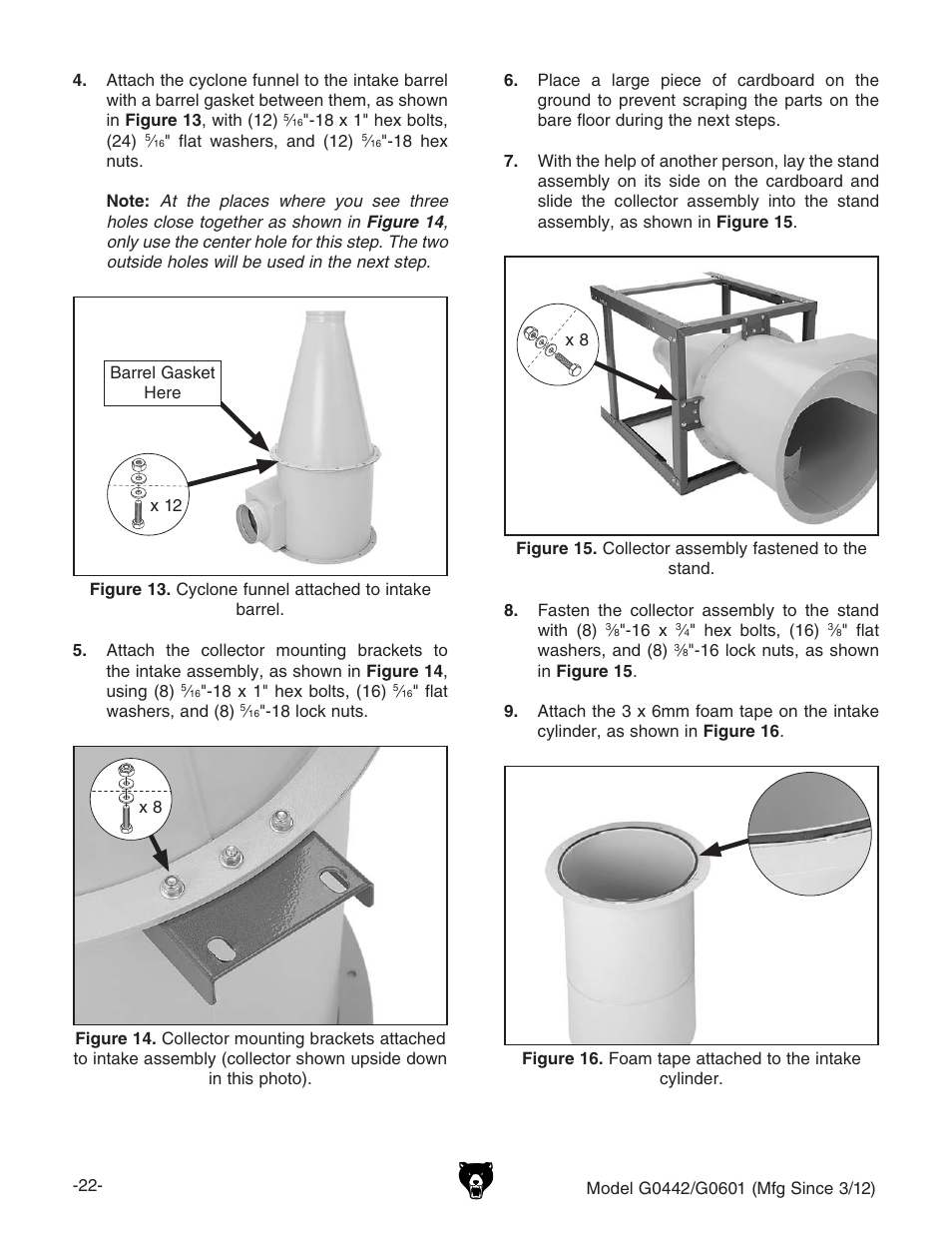 Grizzly G0601 User Manual | Page 24 / 60