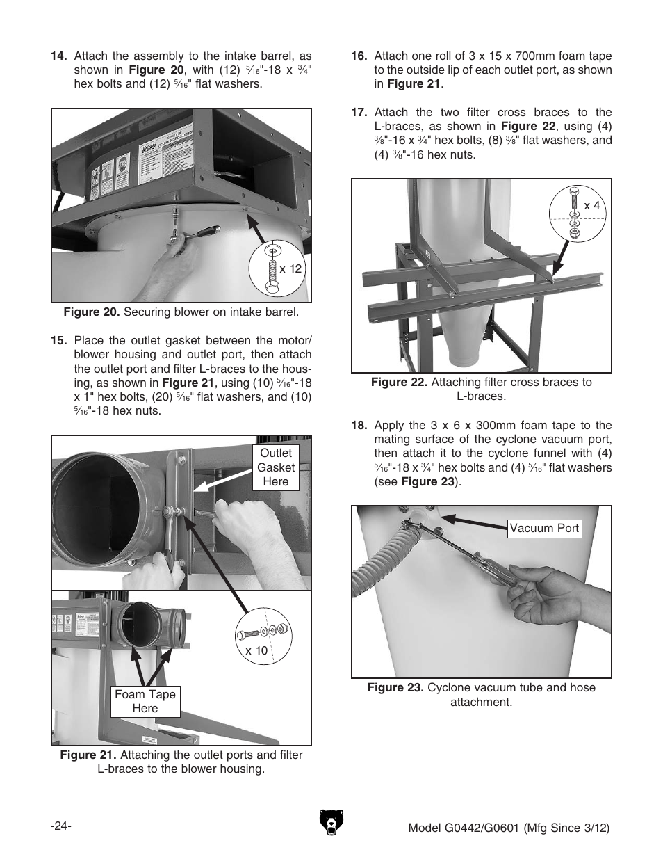 Grizzly G0601 User Manual | Page 26 / 60