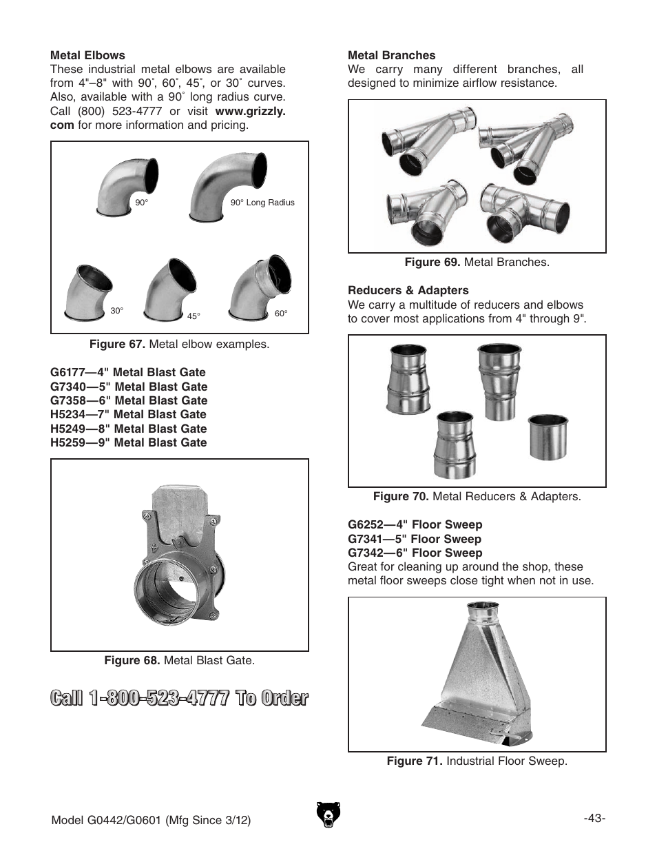 Grizzly G0601 User Manual | Page 45 / 60