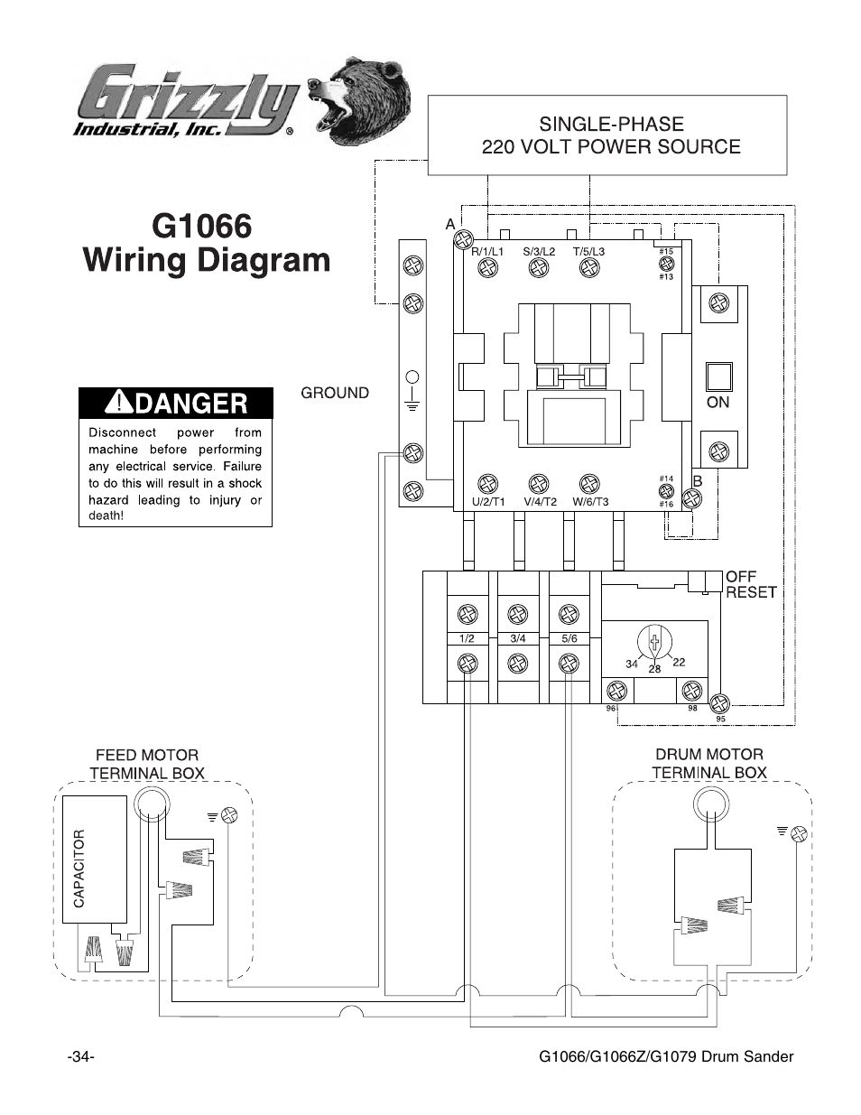 Grizzly G1066 User Manual | Page 36 / 54