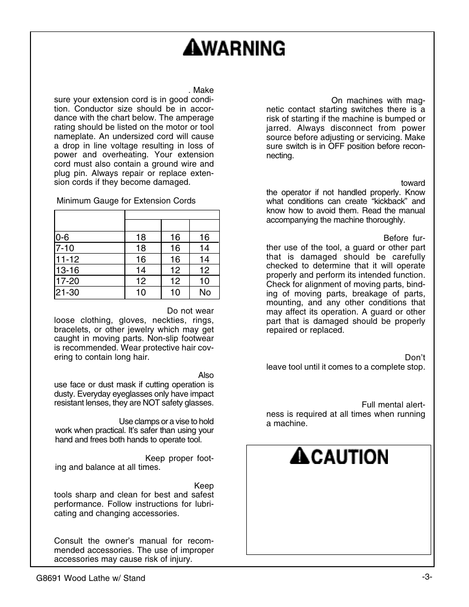 Safety instructions for power tools | Grizzly G8691 User Manual | Page 4 / 21