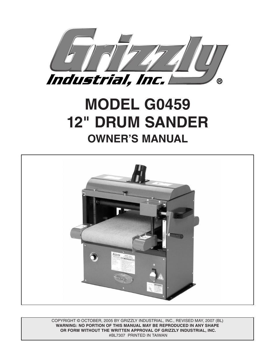 Grizzly G0459 User Manual | 52 pages