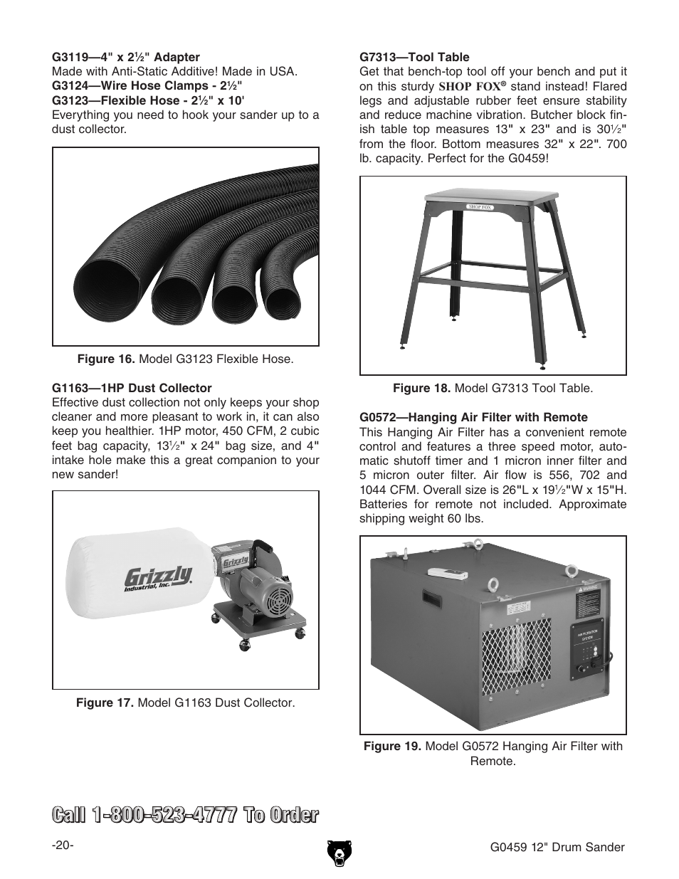 Grizzly G0459 User Manual | Page 22 / 52