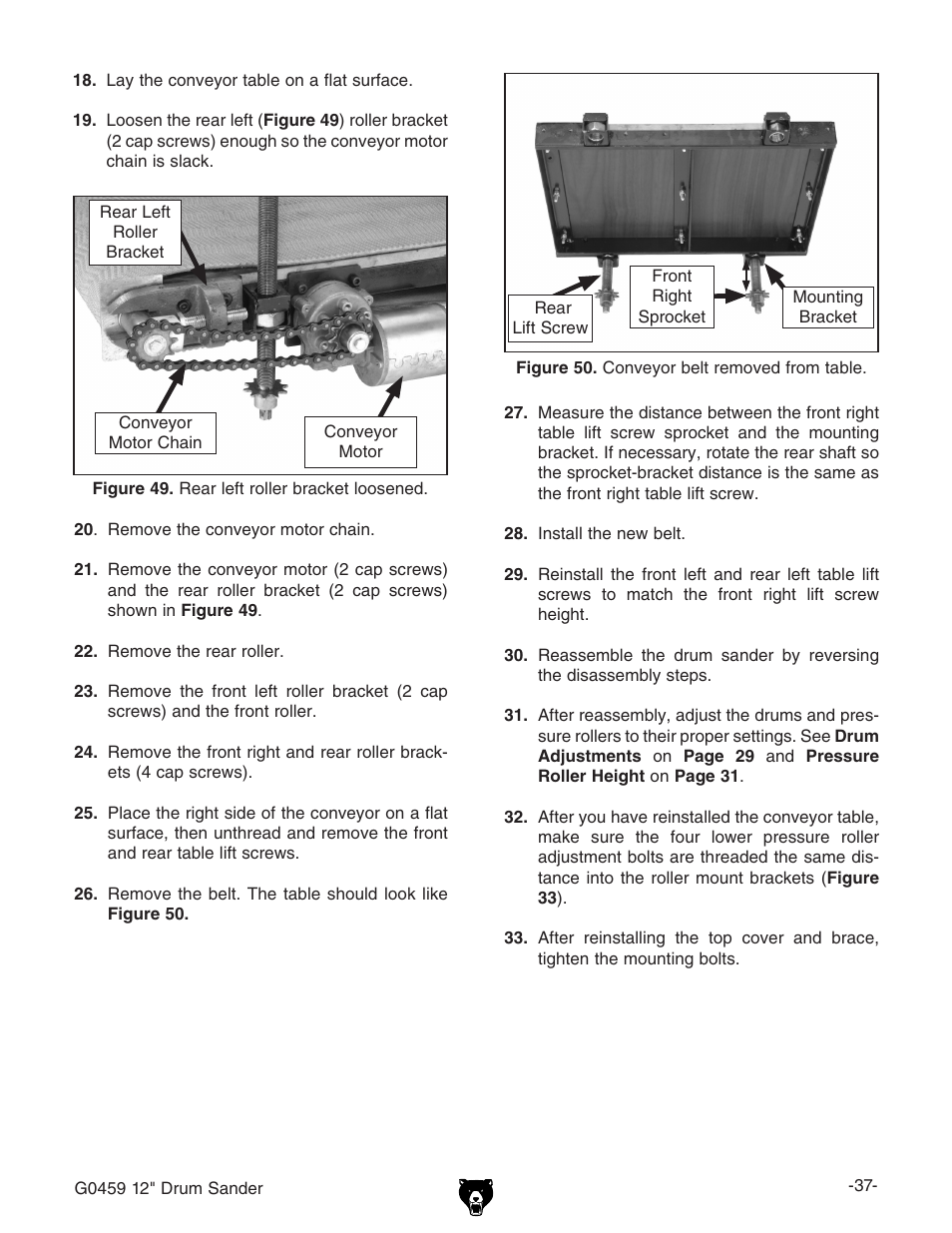 Grizzly G0459 User Manual | Page 39 / 52