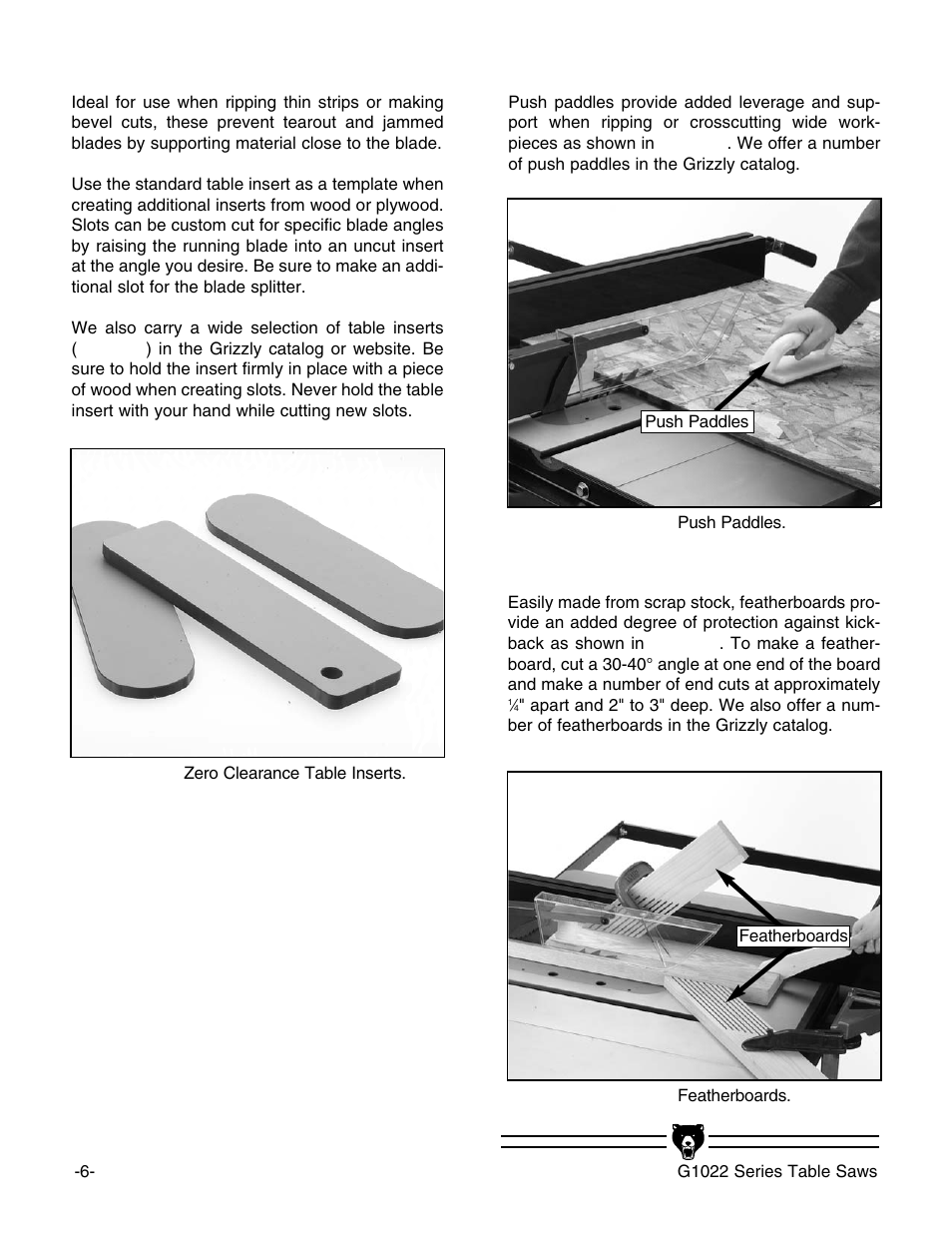 Grizzly & G1022PROZX User Manual | Page 8 / 84