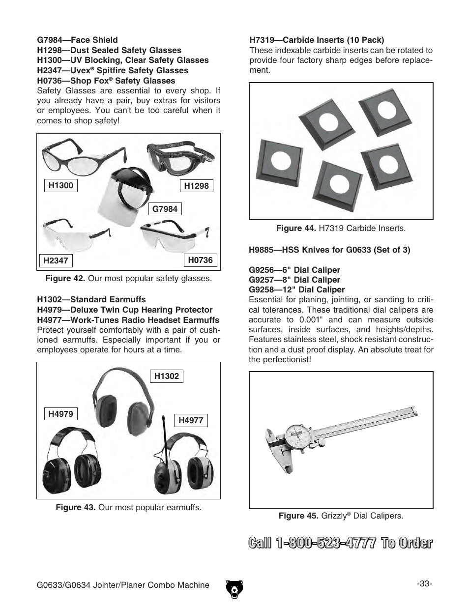 Grizzly Jointer/ G0634Z User Manual | Page 51 / 88