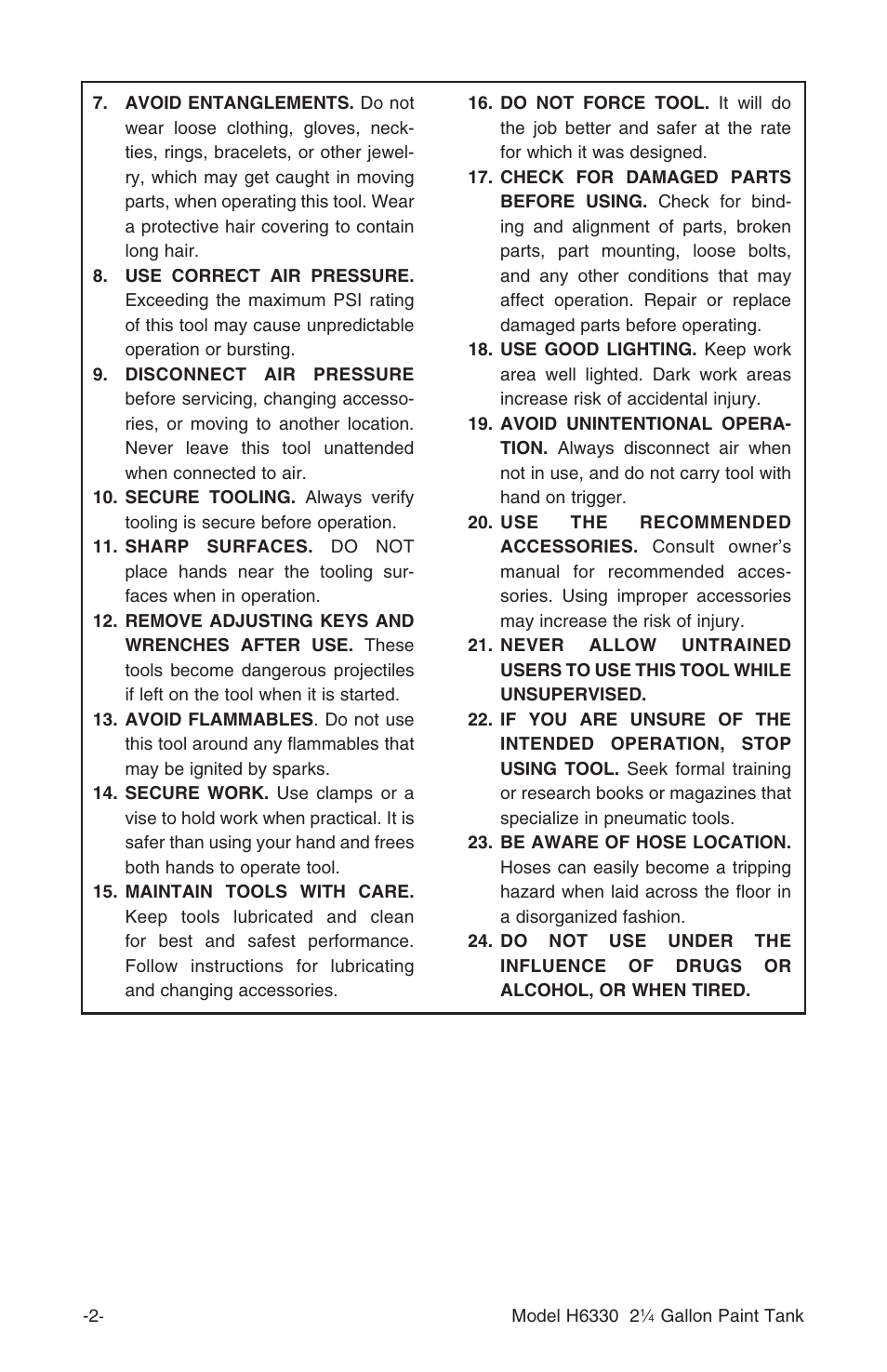 Grizzly 2 1/4 Gallon Paint Tank H6330 User Manual | Page 4 / 16