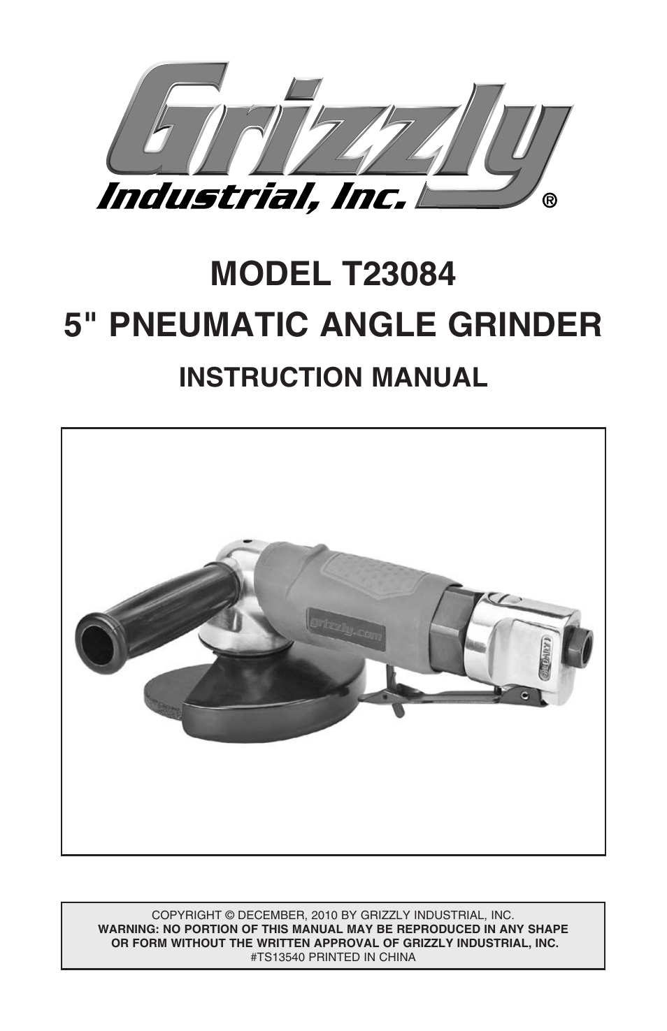 Grizzly T23084 User Manual | 8 pages