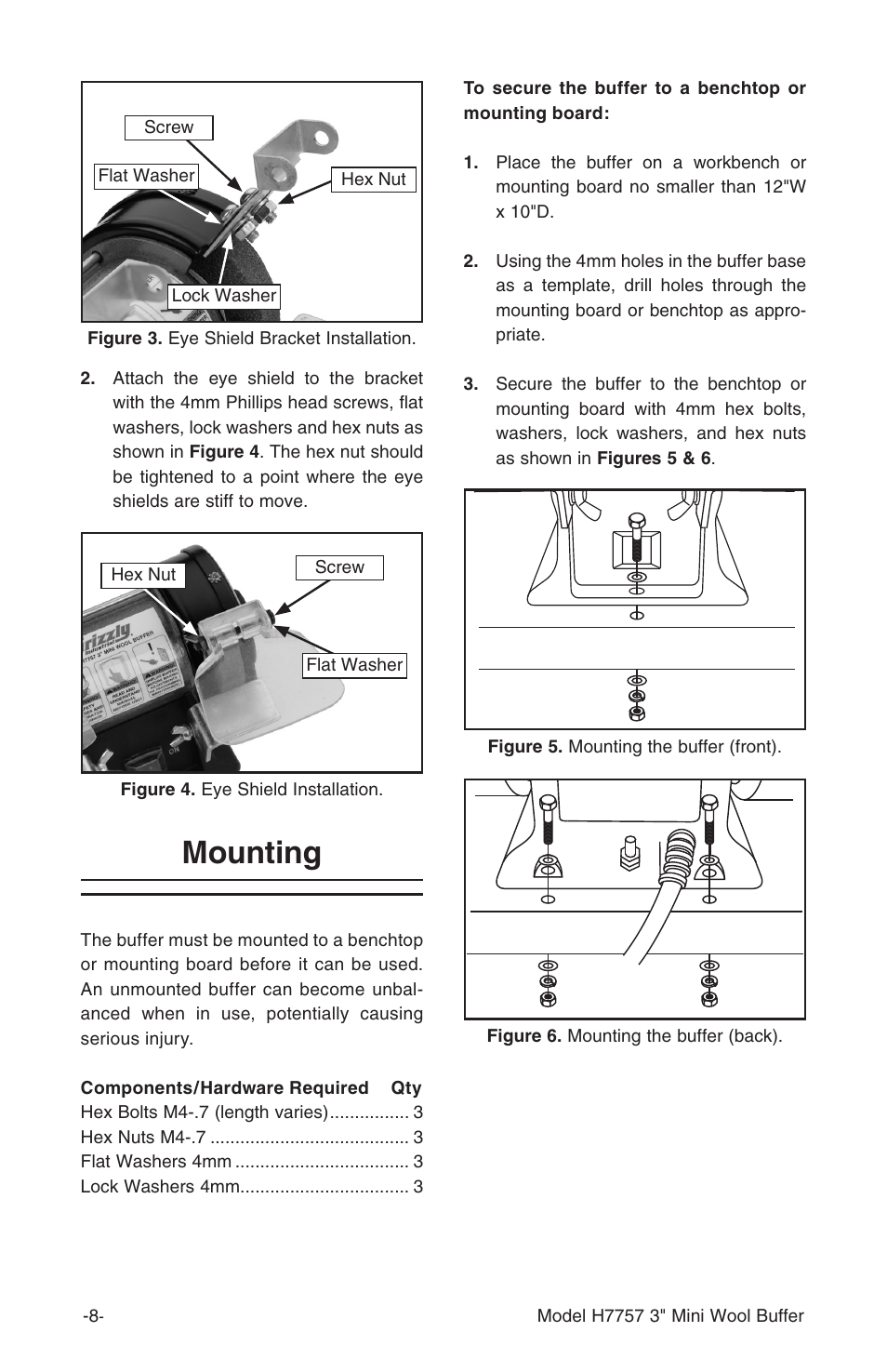 Mounting | Grizzly H7757 User Manual | Page 10 / 24