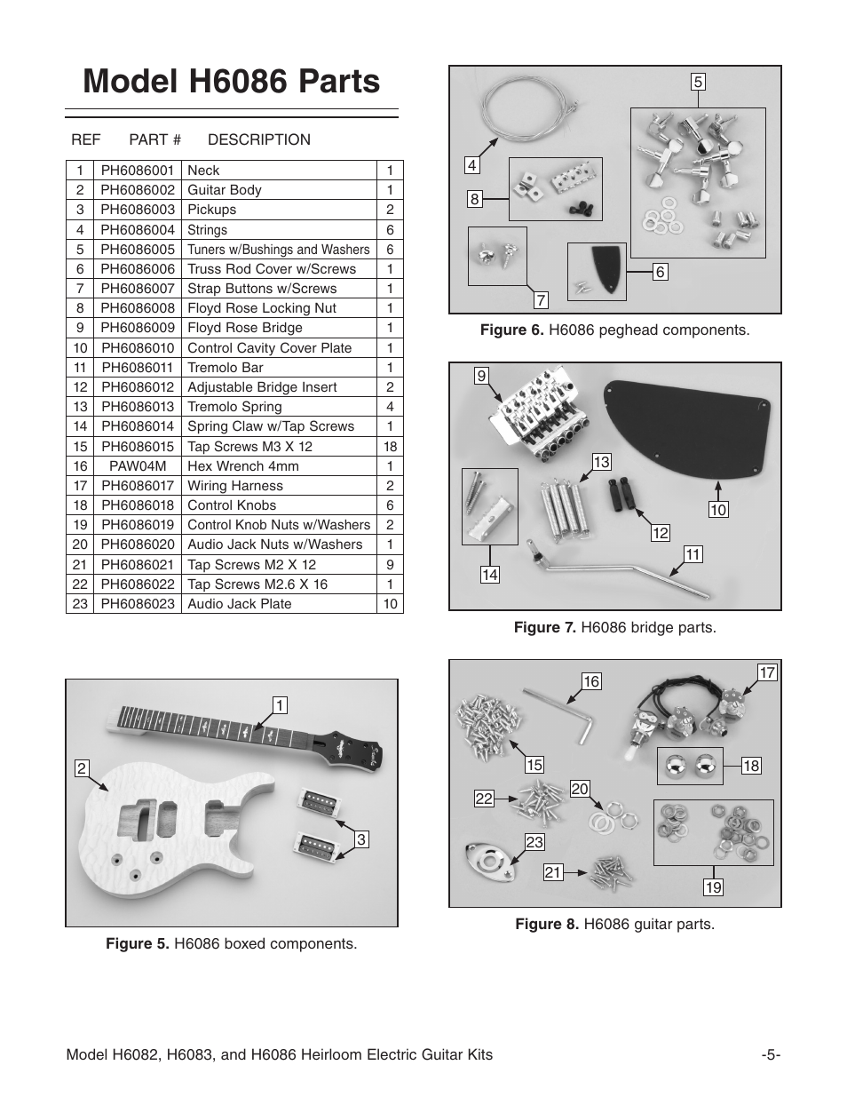 Model h6086 parts | Grizzly H6086 User Manual | Page 7 / 36