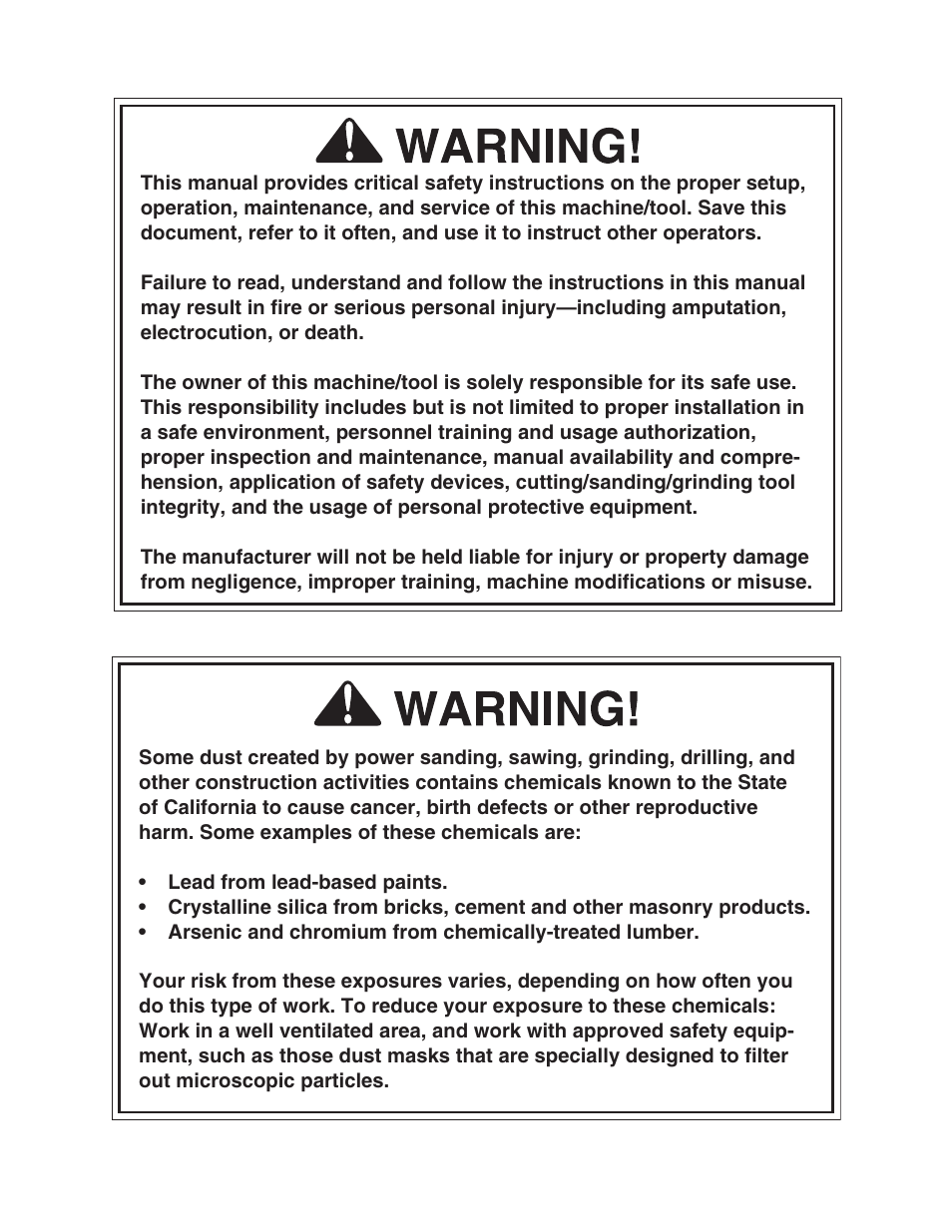 Grizzly 18" x 47" Wood Lathe G0733 User Manual | Page 2 / 52