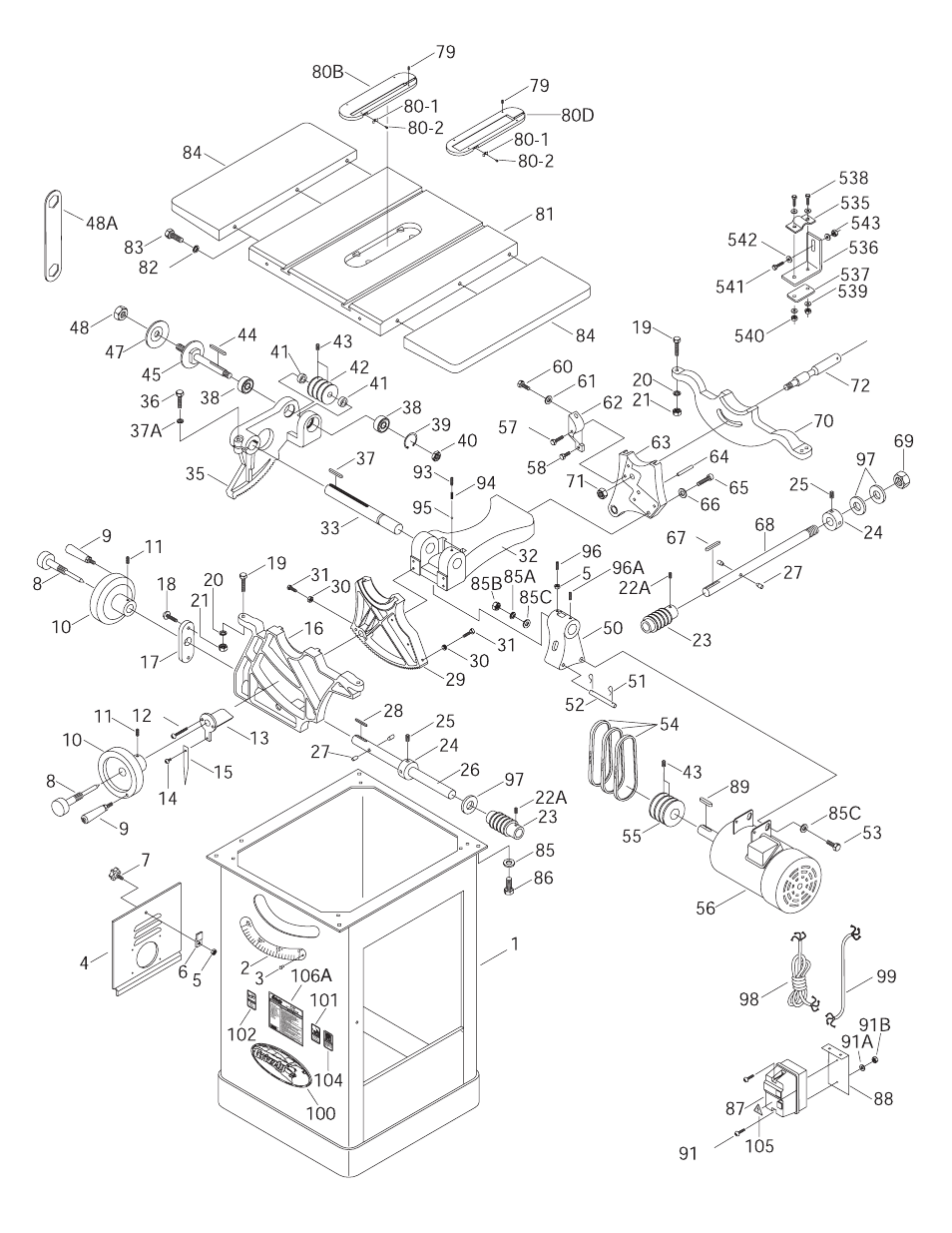 Grizzly Industrial 10" Heavy Duty Table Saw Model User Manual | Page 50 / 59