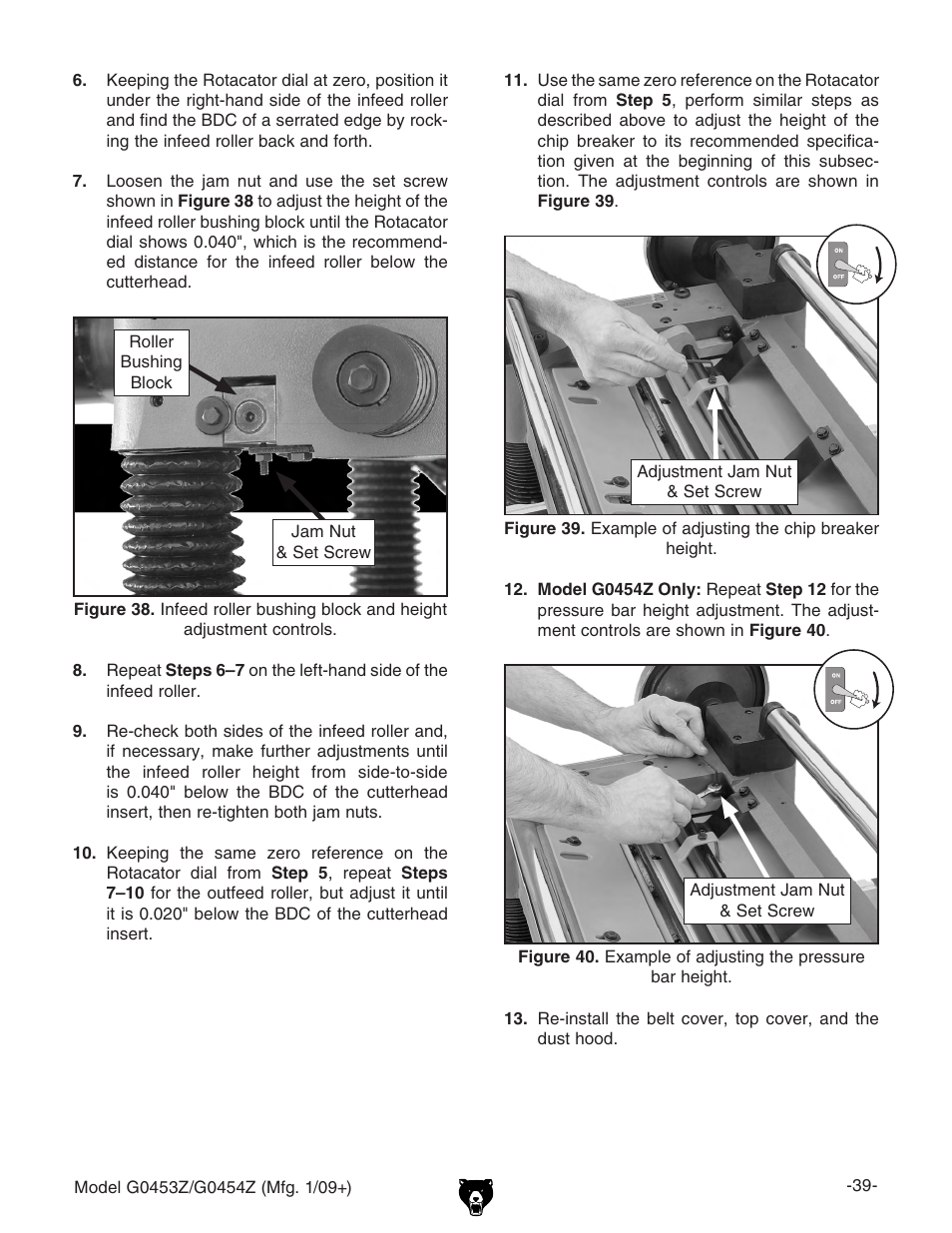 Grizzly G0453PX User Manual | Page 45 / 72