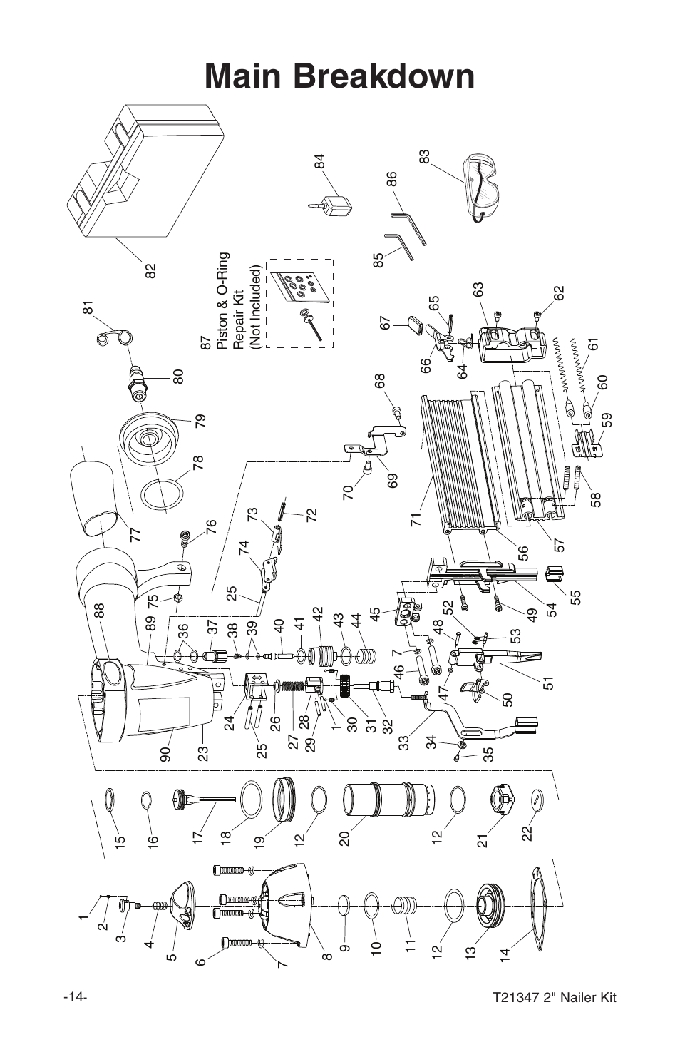 Main breakdown | Grizzly T21347 User Manual | Page 16 / 20