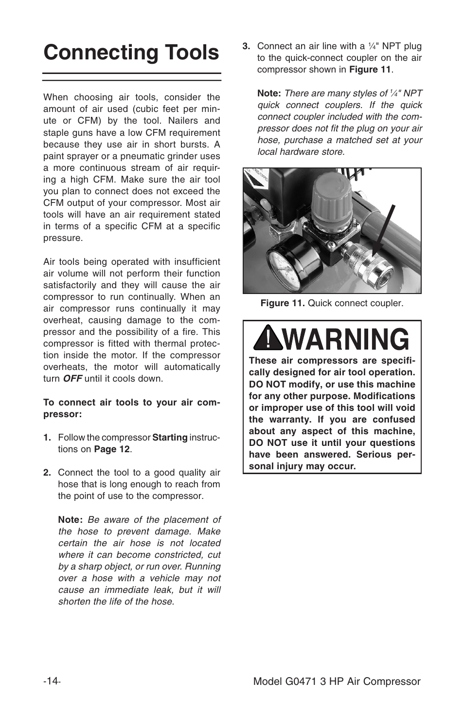 Connecting tools | Grizzly G0471 User Manual | Page 16 / 32