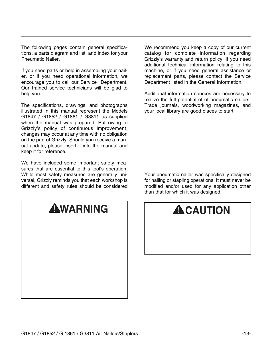 Grizzly G1847 User Manual | Page 14 / 27