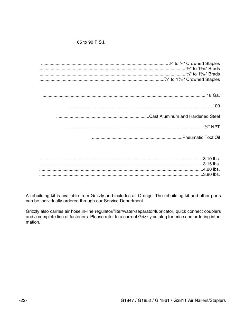 Grizzly G1847 User Manual | Page 23 / 27