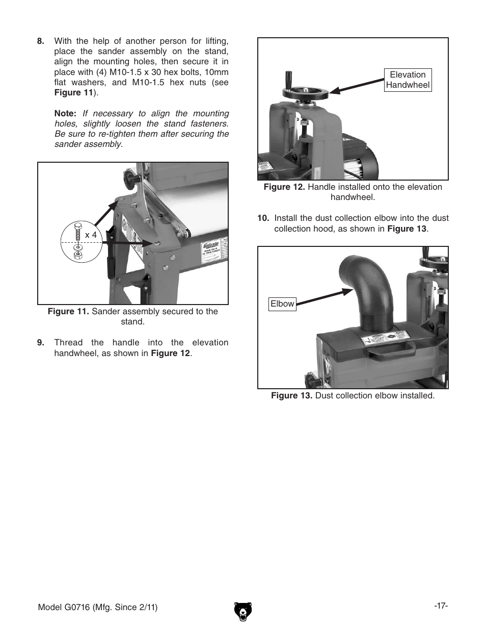 Grizzly G0716 User Manual | Page 19 / 52