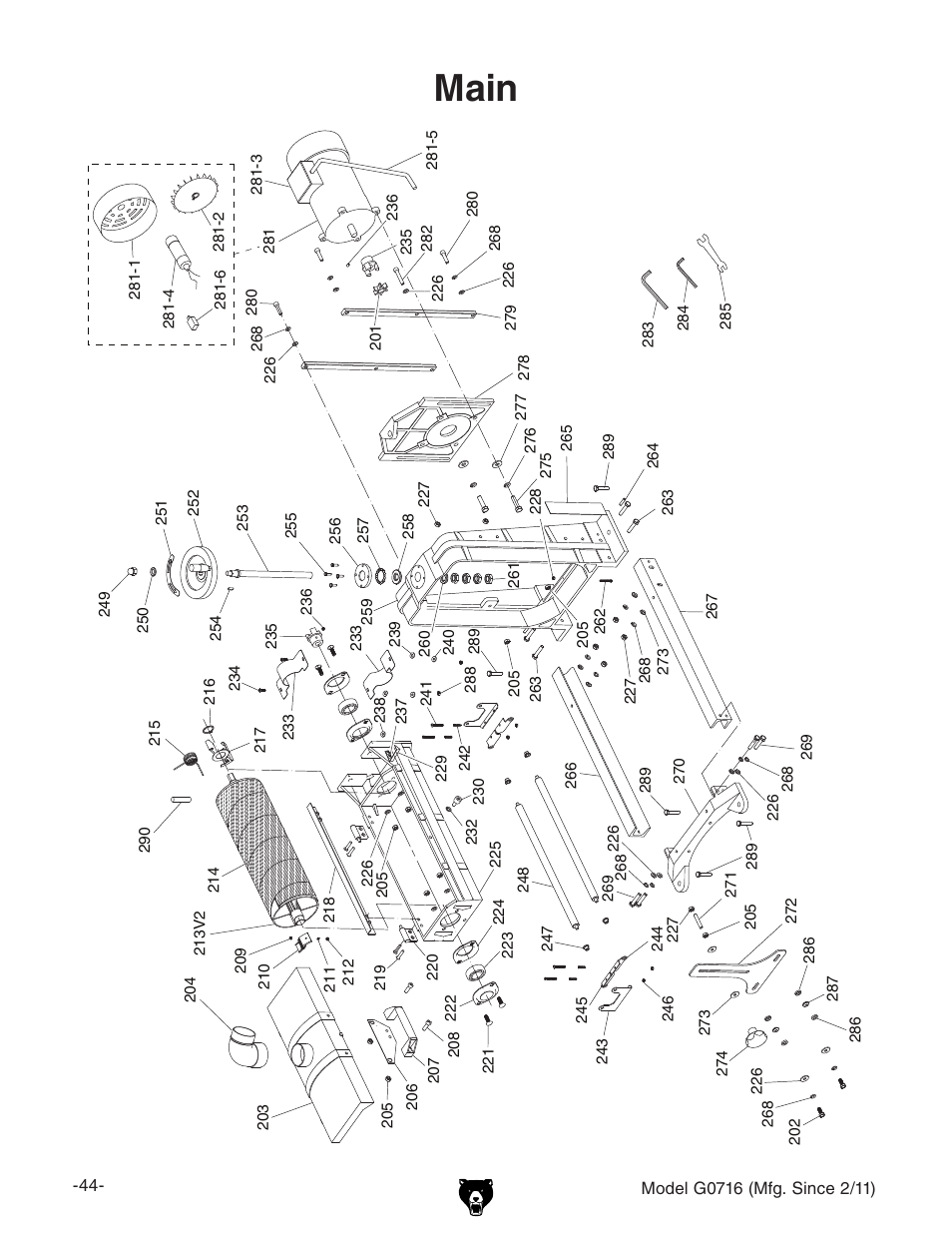 Main | Grizzly G0716 User Manual | Page 46 / 52