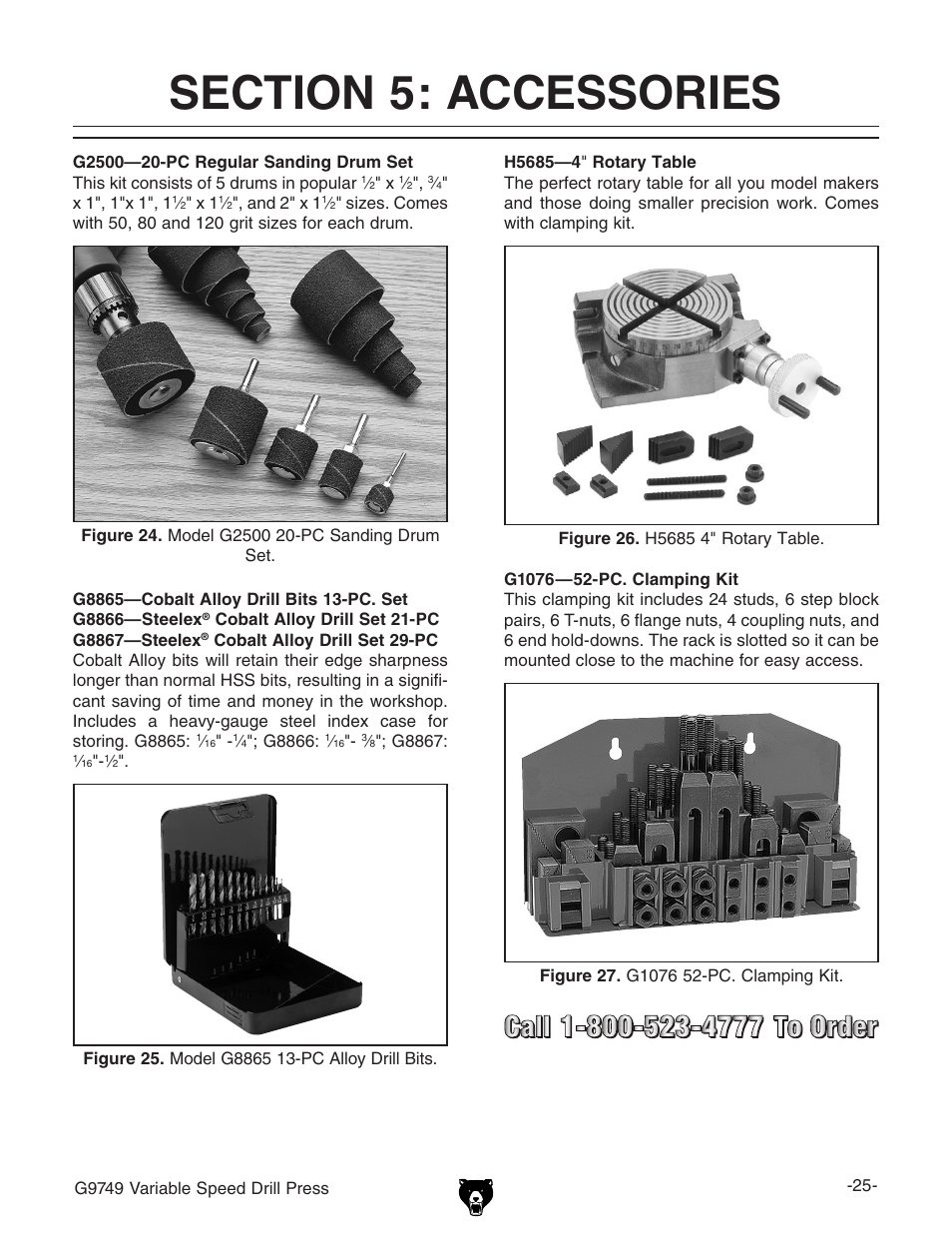 Grizzly G9749 User Manual | Page 27 / 44
