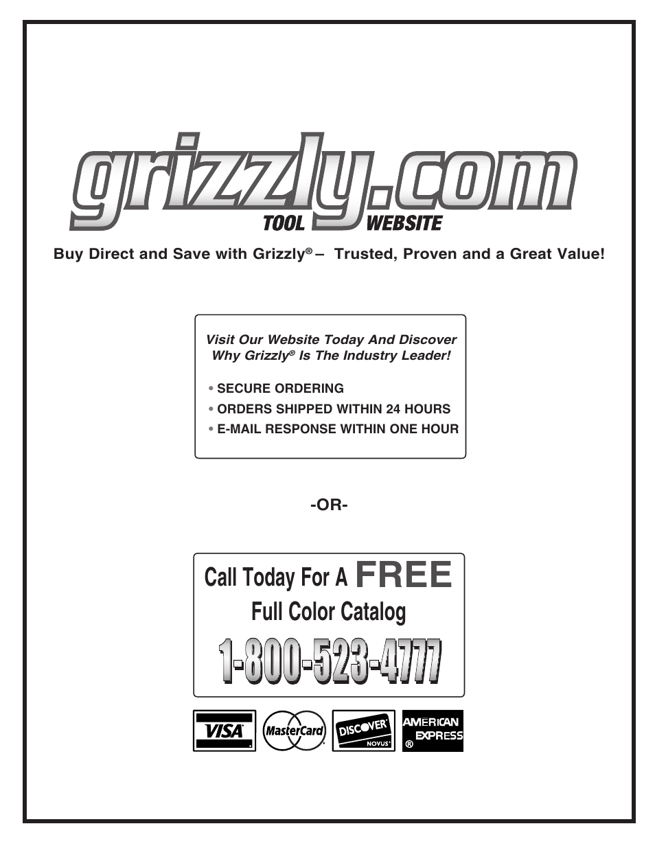 Grizzly G9749 User Manual | Page 44 / 44