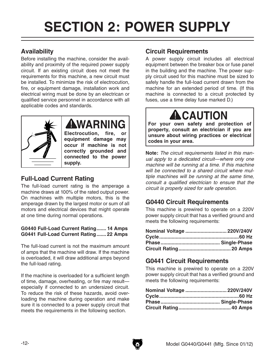 Grizzly Cyclone s G0440 User Manual | Page 14 / 56