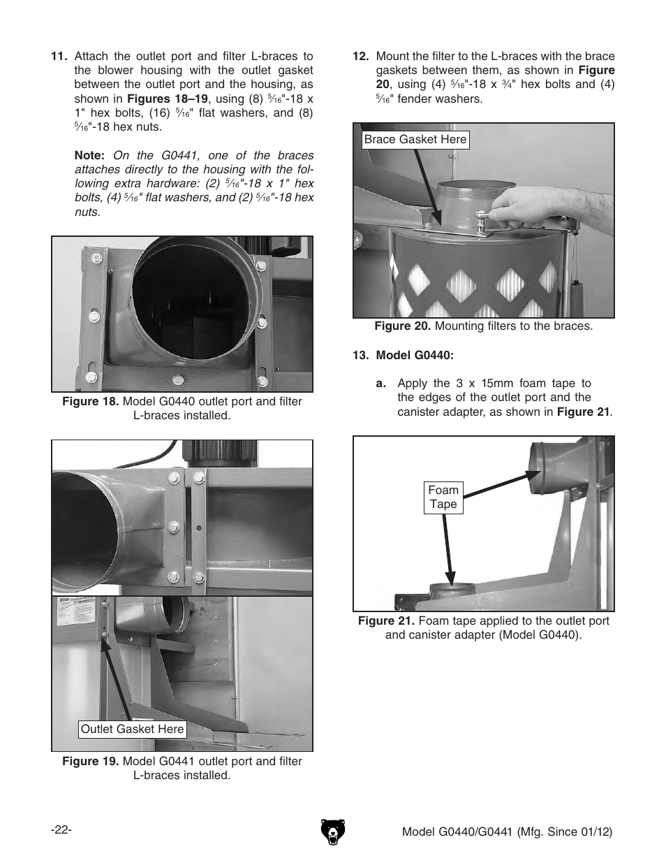 Grizzly Cyclone s G0440 User Manual | Page 24 / 56