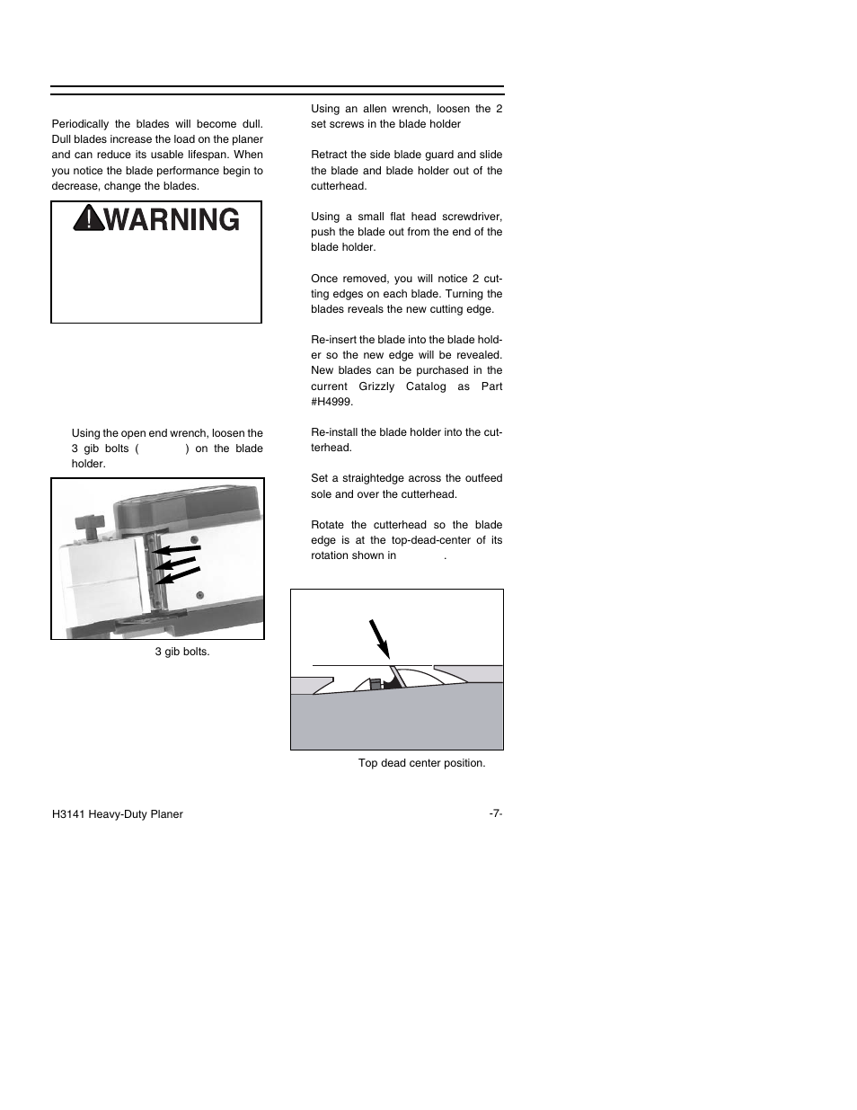 Maintenance | Grizzly H3141 User Manual | Page 9 / 20