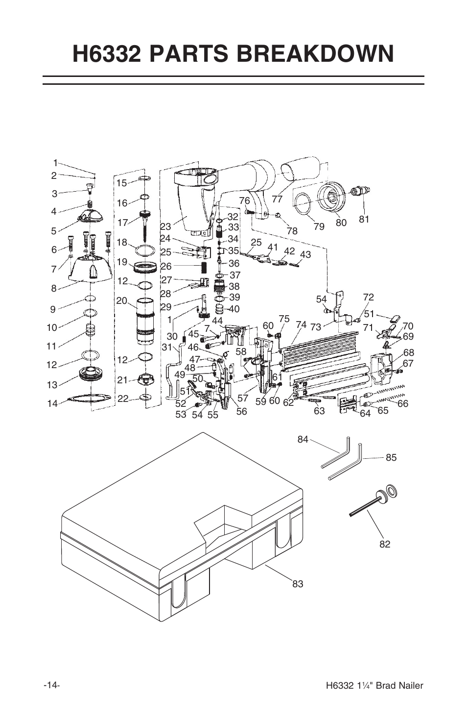 H6332 parts breakdown | Grizzly H6332 User Manual | Page 16 / 20