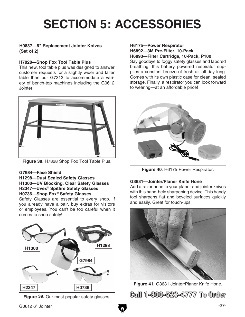 Grizzly G0612 User Manual | Page 29 / 44