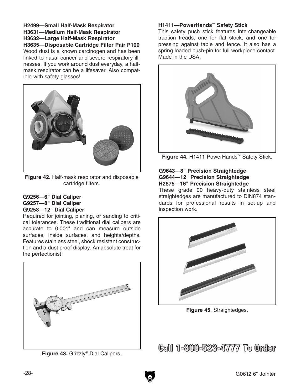 Grizzly G0612 User Manual | Page 30 / 44