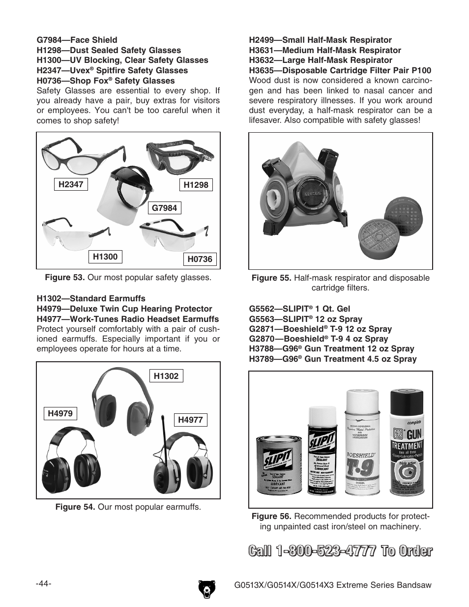 Grizzly G0514X3 User Manual | Page 46 / 76