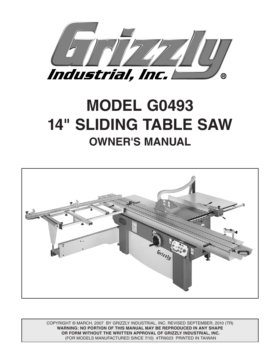 Grizzly G0493 User Manual | 104 pages